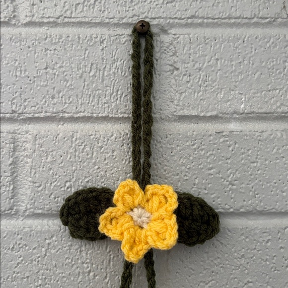 Crochet Rearview Mirror Hanger - Picture 2 of 3